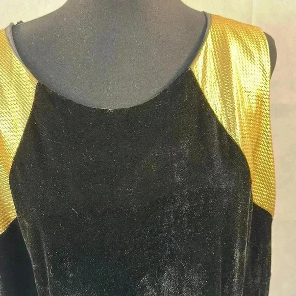 NY Collection Plus Size Metallic-Trim Velvet Fit & Flare Dress 3X - Picture 6 of 11